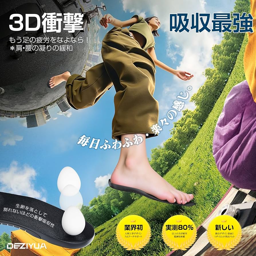 RIZLAP インソール ブラック/ゴールド 71dxXuzJ6bL.jpg